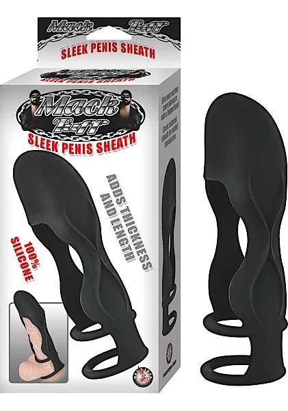 Sleek Silicone Penis Sheath - Black — image 4 of 4