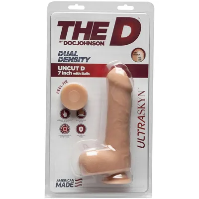 The D Uncut D 7 Inch With Balls Ultraskyn Vanilla