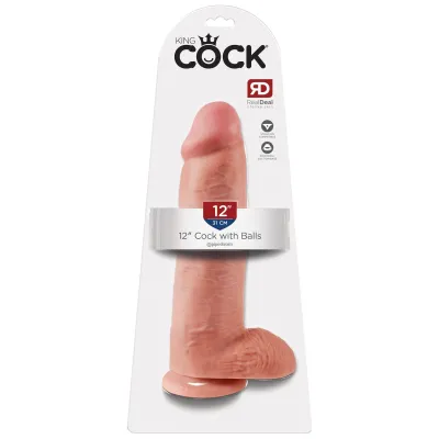 King Cock 12 Inch Cock With Balls Flesh