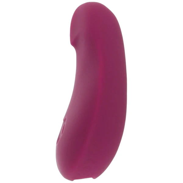 POM Silicone Rechargeable Flexible Waterproof Vibrator by Dame - Plum