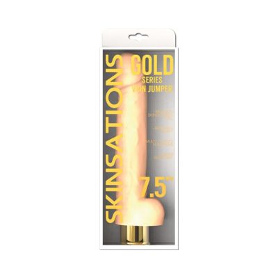 Skinsations Gold Series Vein Jumper 7 5in Vibrating Dildo Multi Function