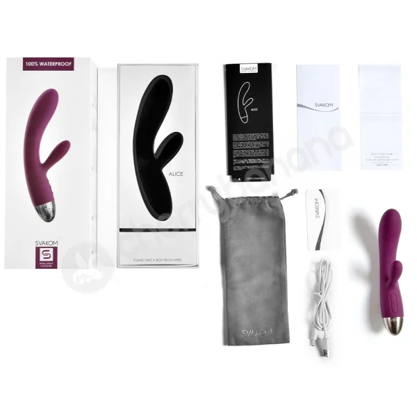 Svakom Alice Purple Rabbit Vibrator With Intelligent Mode