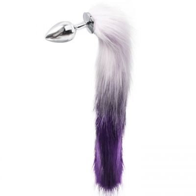 Bondara Vixen Purple Ombre Faux Fox Tail Metal Butt Plug