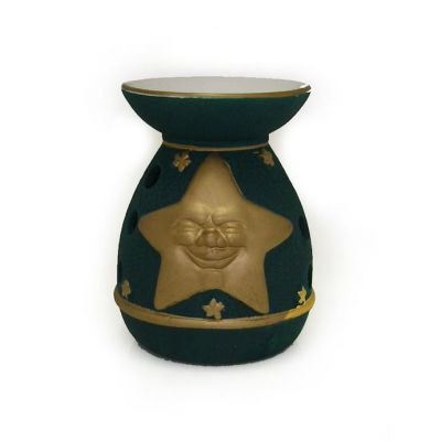 Ceramic Star Oil Burner Black Gold