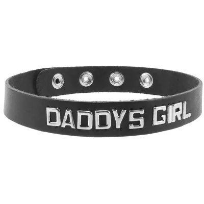 Daddy s Girl Leather Word Band Collar