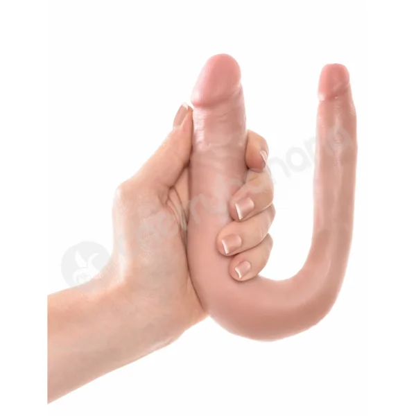 King Cock Flesh U-shaped Small Double Trouble Dildo