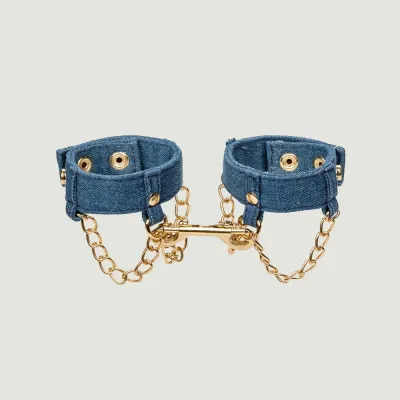 CalExotics Ride Em Premium Denim Collection Wrist Cuffs