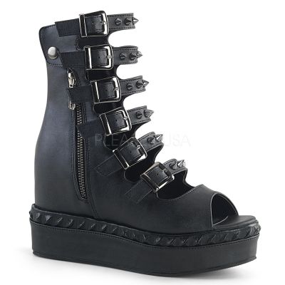4 1 4 inches Hidden Wedge PF Ankle Boot Outside Metal Zip