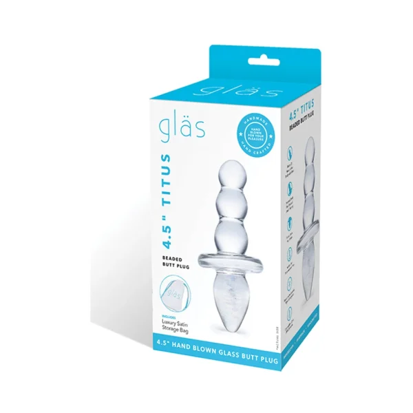 Glas Titus Beaded Butt Plug — image 4 of 6