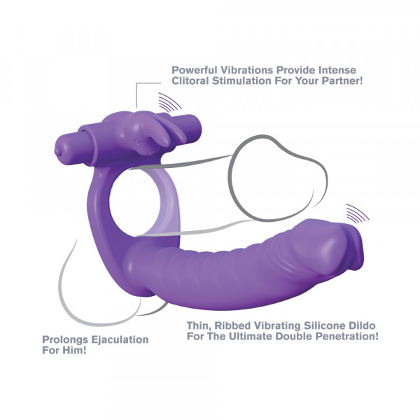 Fantasy C-ringz Silicone Double Penetrator Rabbit