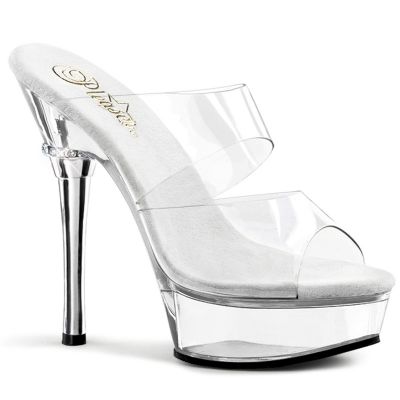 5 1 2 inches Heel 1 1 2 inches PF Chrome Heel Sandal