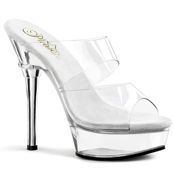 5 1/2 inches Heel 1 1/2 inches PF Chrome Heel Sandal