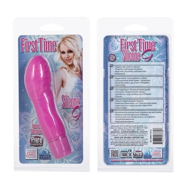 First Time Silicone G Vibe Waterproof Pink 4.5 Inch