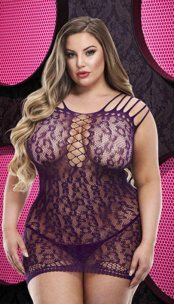 Ultra-Strappy Lace Mini Dress