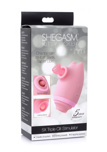 Shegasm Kitty Licker 5X 3-in-1 Clit Stimulator