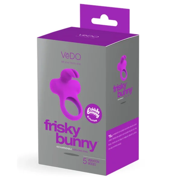 Ohhh Bunny Frisky Bunny Vibrating Cock Ring - Perfectly Purple