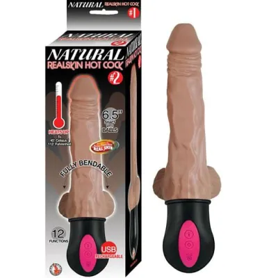 Natural Realskin Hot Cock 2 With Balls Brown