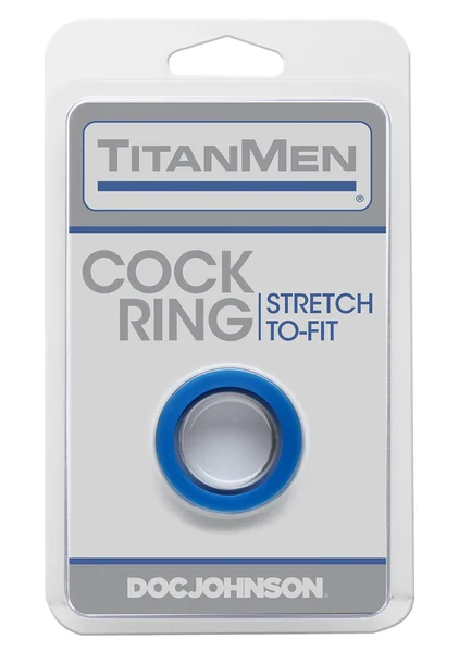 Titanmen Stretch-to-Fit Blue Cock Ring — image 8 of 9