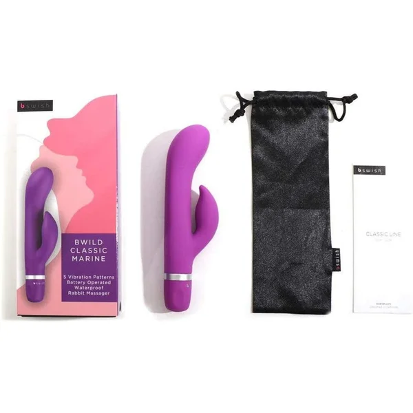B Swish Bwild Classic Marine Rabbit Vibrator - Purple — image 19 of 21