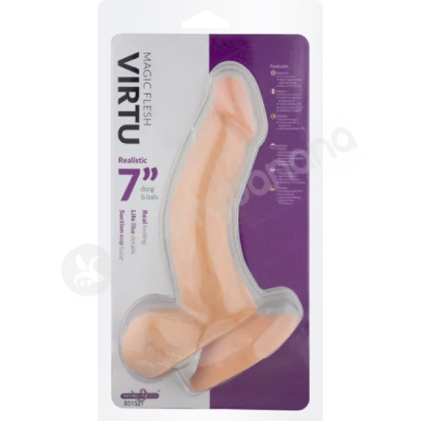 Virtu Magic Flesh Realistic 7" Dong & Balls
