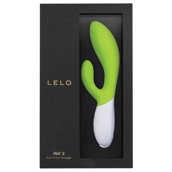 LELO Ina 2 Waterproof Rabbit Vibrator - Lime Green