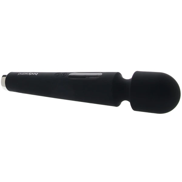 12" Power Wand Rechargeable Silicone Wand Style Massager By Bodywand - Black