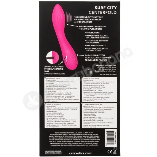 California Dreaming Surf City Centerfold Thumping G-Spot Vibrator