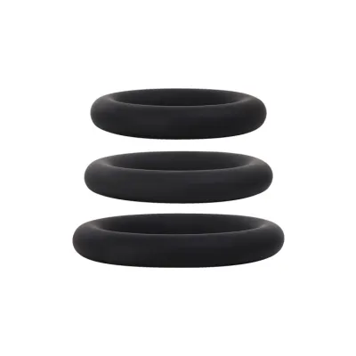 Adam and Eve Silicone Cock Ring Stamina Set 3 Pce