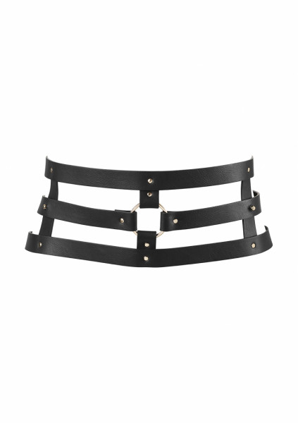 Wide Belt and Restraints - Black - Fetish Toys