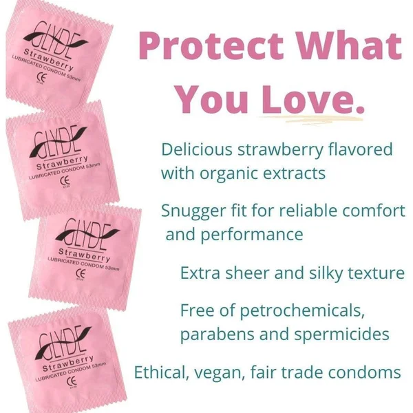Glyde SlimFit Small Size Strawberry Flavored Vegan Condoms | 12-Pack — image 22 of 25