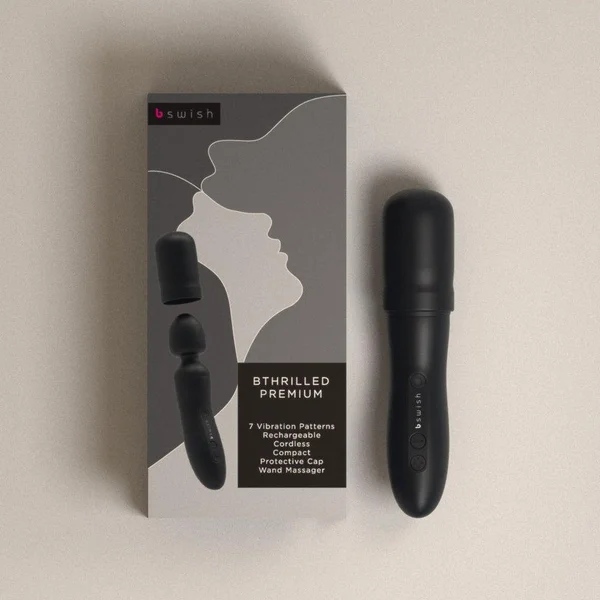 B Swish Bthrilled Premium Noir Black Wand Massager — image 18 of 22