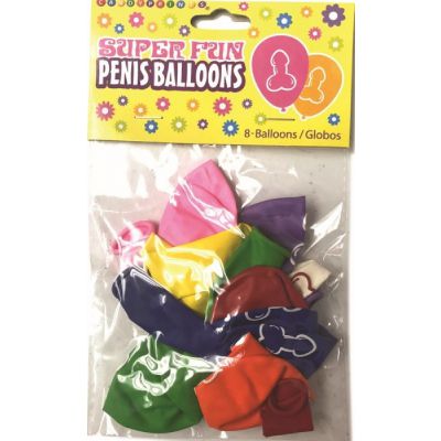 Super Fun Penis Party Balloons 8 X Pack