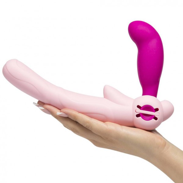 Lovehoney Double Delight Adjustable Vibrating Strapless Strap-On Dildo