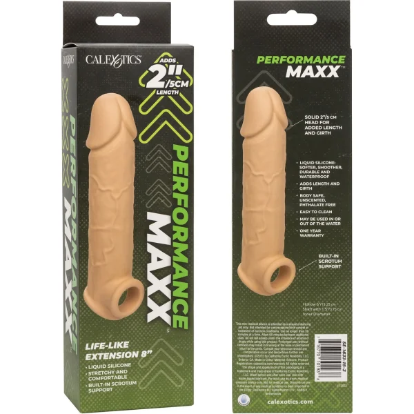 Performance Maxx Life-Like 8" Penis Extension By CalExotics - Vanilla