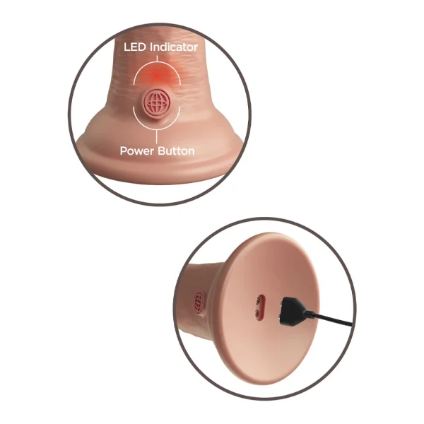 Pipedream Products King Cock Elite 8” Vibrating Silicone Cock Light