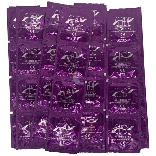 Glyde Ultra Organic Wildberry Flavored Vegan Condoms | 12-Pack