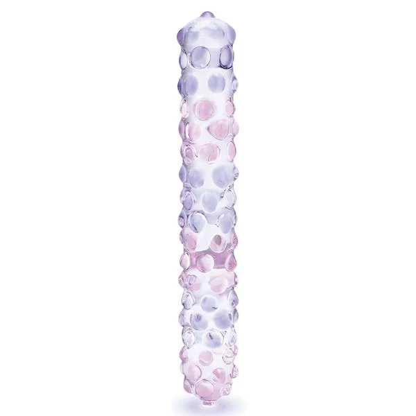 Gläs Purple Rose Nubby Glass Dildo