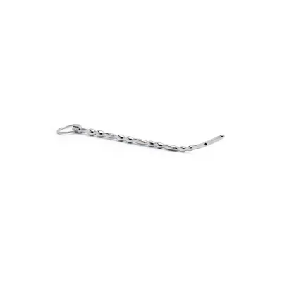Kink Range Stainless Steel Twisted Penis Plug 8 2 Inch Silver