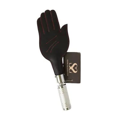 Bound X Leather Hand Paddle With Metal Handle