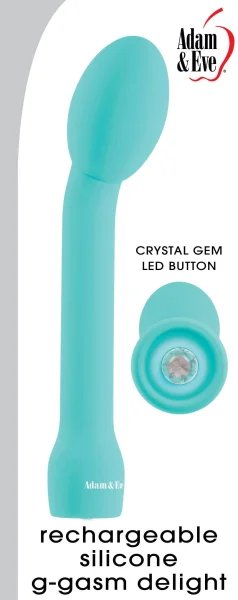 Adam and Eve Rechargeable Silicone G-Gasm Delight  - Aqua