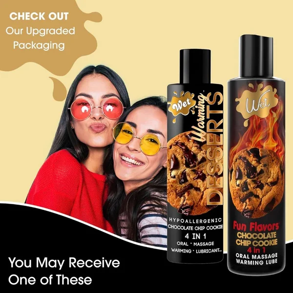 Wet Warming Desserts Baked Gooey Chocolate Chip Cookie Water-Based Lube | 3oz — image 17 of 21