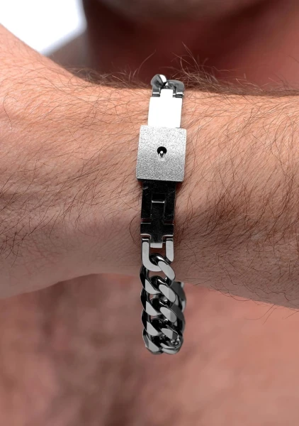 Chained Locking Bracelet and Key Necklace