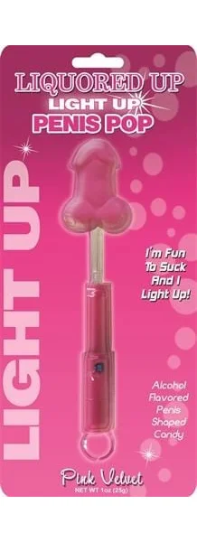 Liquored Up Light Up Penis Pop - Pink Velvet