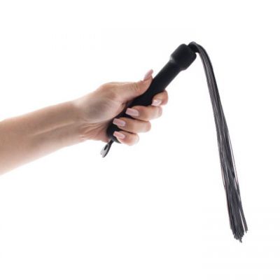 Bondara Black Silicone Flogger 16 Inch