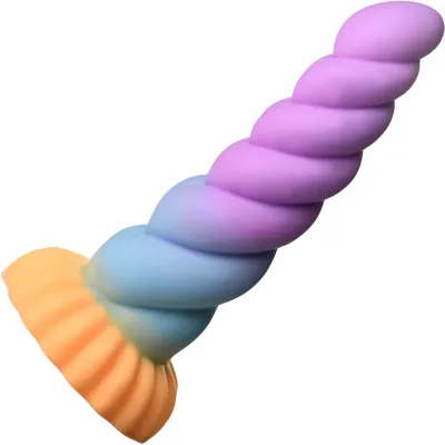 Unicorn Curvy Bumpy 8 3 Silicone Suction Cup Dildo By Creature Cocks
