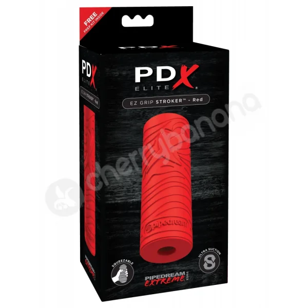PDX Elite Red EZ Grip Stroker
