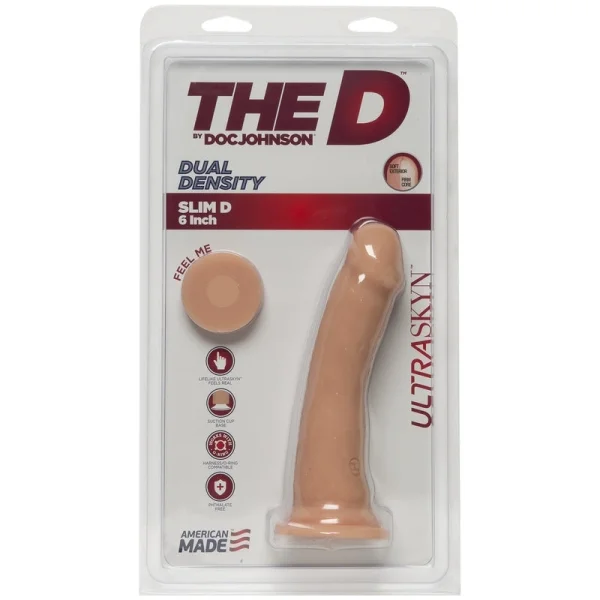 Doc Johnson The D Slim D UltraSkyn 6" Vanilla