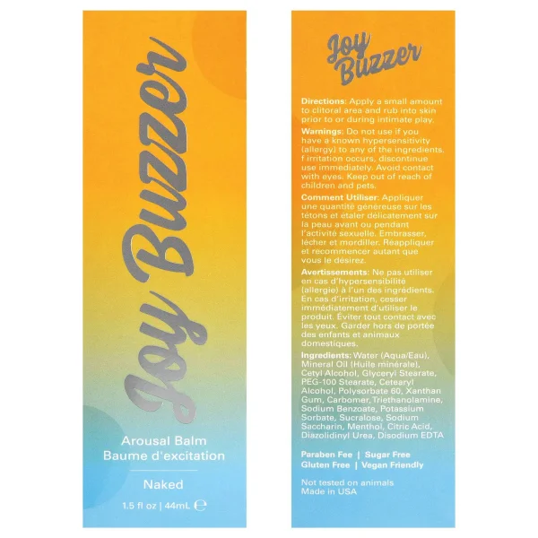 Joy Buzzer - Naked - 1.5 Fl. Oz.- 44ml