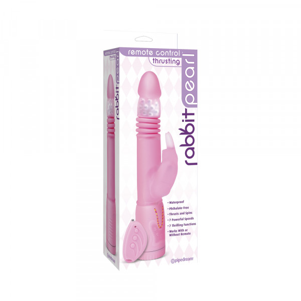 Remote Control Thrusting Rabbit Pearl Vibrator Pink — image 6 of 12
