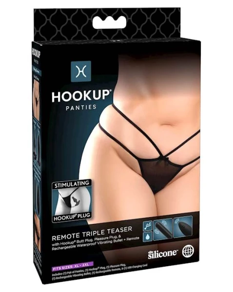 Hookup Panties Remote Triple Teaser - Os/xl - Os/xl